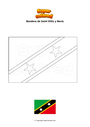 Dibujo para colorear Bandera de Saint Kitts y Nevis