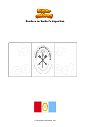 Dibujo para colorear Bandera de Santa Fe Argentina