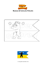Dibujo para colorear Bandera de Satakunta Finlandia