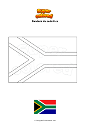 Dibujo para colorear Bandera de sudáfrica