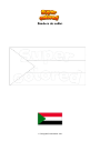 Dibujo para colorear Bandera de sudán