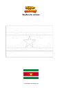 Dibujo para colorear Bandera de surinam