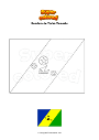 Dibujo para colorear Bandera de Torba Vanuatu