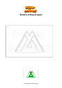 Dibujo para colorear Bandera de Toyama Japón