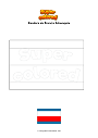Dibujo para colorear Bandera de Trencin Eslovaquia