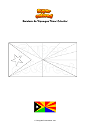 Dibujo para colorear Bandera de Viqueque Timor Oriental