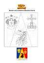 Dibujo para colorear Bandera del condado de Estocolmo Suecia