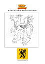 Dibujo para colorear Bandera del condado de Södermanland Suecia