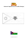 Dibujo para colorear Bandera del Departamento de la Cordillera Paraguay