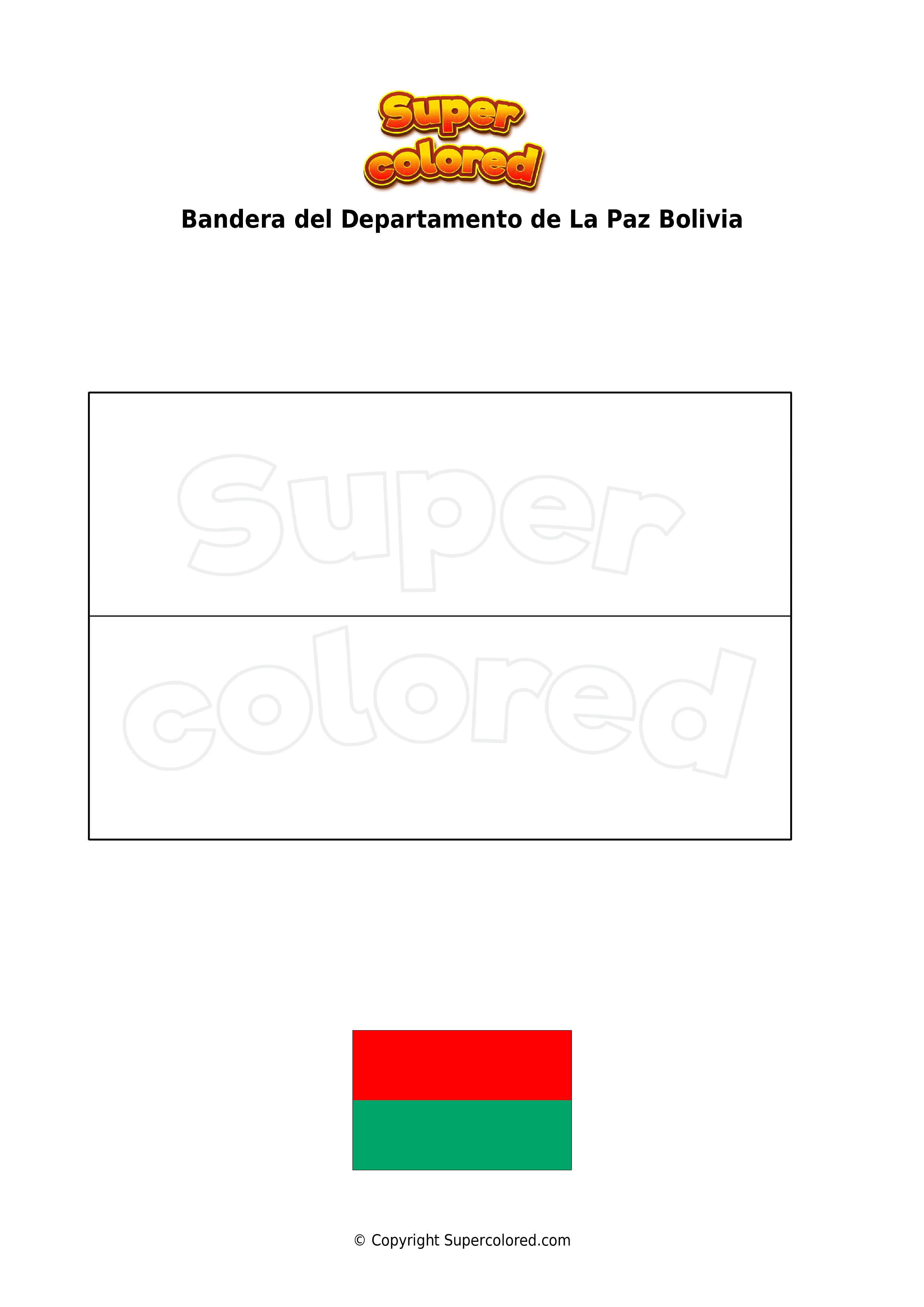 Bandera De Bolivia Para Colorear 4996