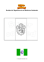 Dibujo para colorear Bandera del Departamento de Retalhuleu Guatemala