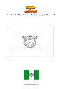 Dibujo para colorear Bandera del Departamento de Sacatepéquez Guatemala