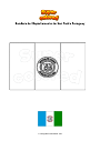 Dibujo para colorear Bandera del Departamento de San Pedro Paraguay