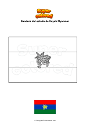 Dibujo para colorear Bandera del estado de Kayah Myanmar