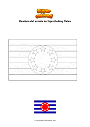 Dibujo para colorear Bandera del estado de Ngarchelong Palau