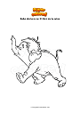 Dibujo para colorear Bebé elefante en El libro de la selva