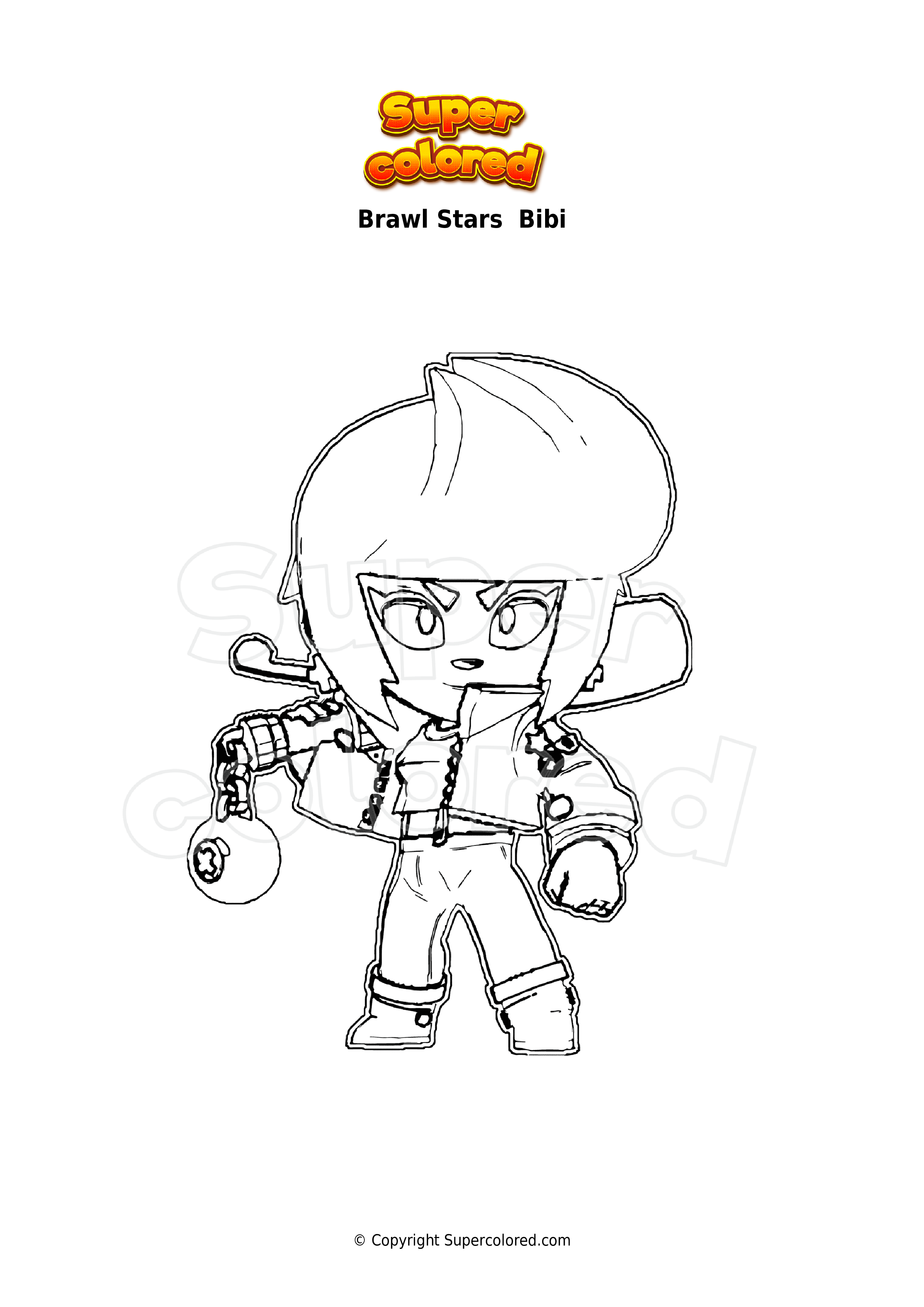 Dibujos De Brawl Stars Bibi - dibujos para colorear brawl stars sandi