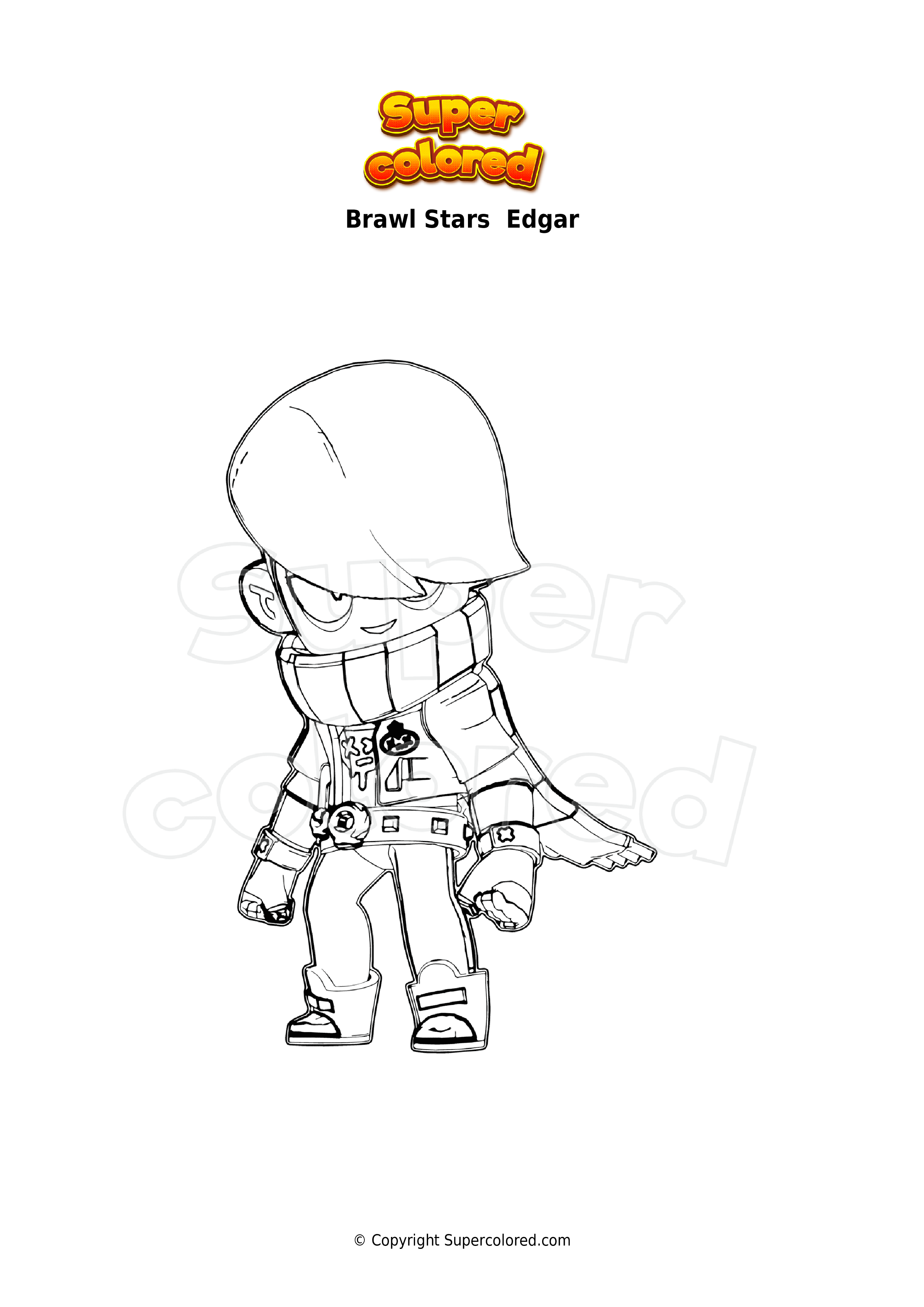 Dibujo Para Colorear Brawl Stars Edgar Supercolored Com - edgar do brawl stars para colorir