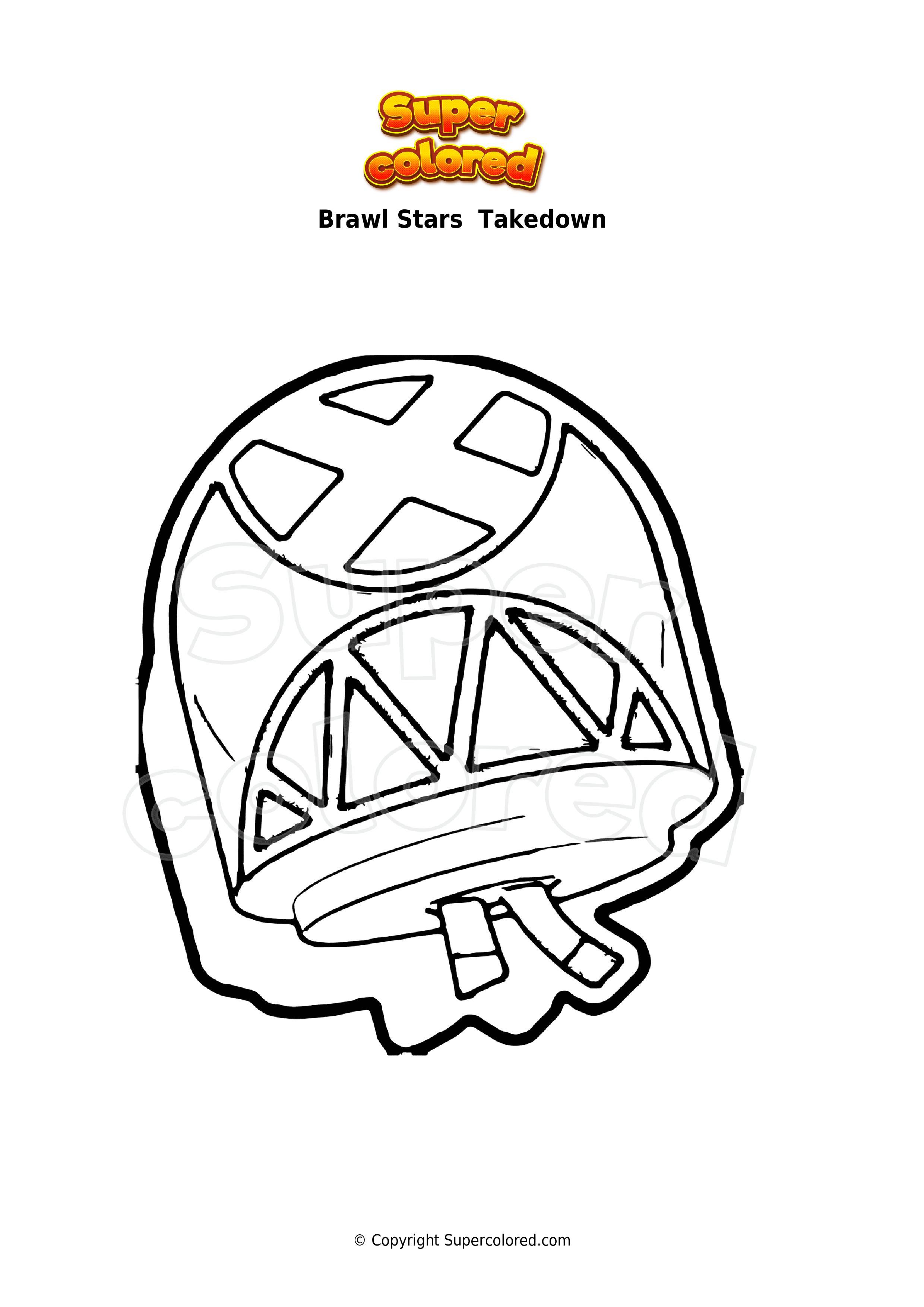 Dibujo Para Colorear Brawl Stars Takedown Supercolored Com - dibujos para colorear brawl stars simbolo