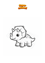 Dibujo para colorear Cachorro de triceratops