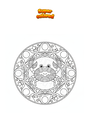 Dibujo para colorear Cáncer Zodiaco Mandala Zentangle