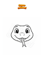 Dibujo para colorear Cara de serpiente