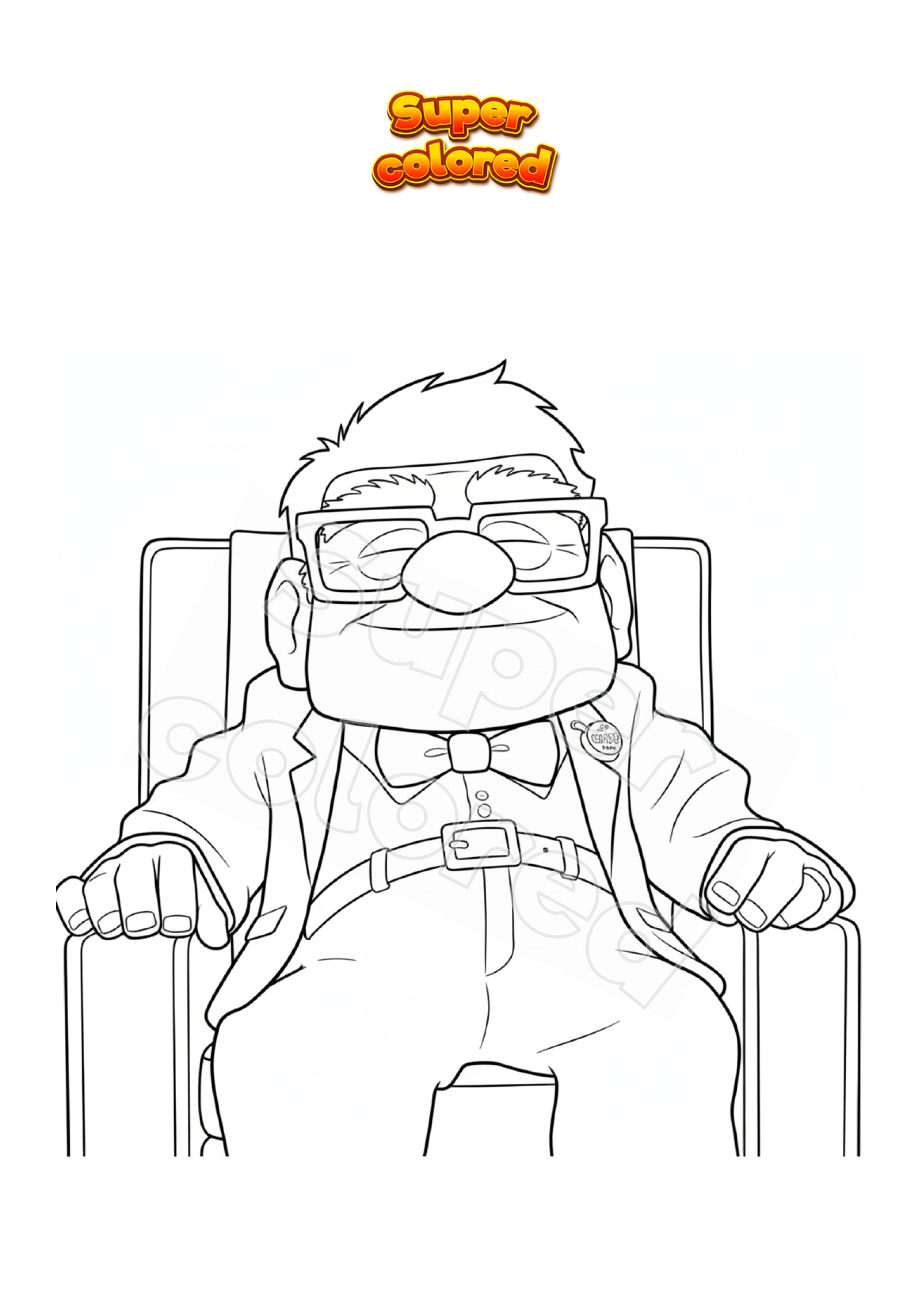 Dibujo Para Colorear Carl Fredricksen En El Sof Dibujo Para Colorear Carl Fredricksen En El Sof