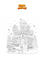 Dibujo para colorear Castillo de Santa Claus