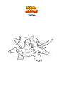 Dibujo para colorear Pokemon Cetitan