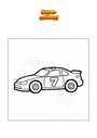 Dibujo para colorear Coche Nascar con número