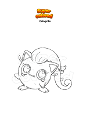 Dibujo para colorear Pokemon Colagrito