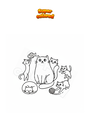 Dibujo para colorear Colección de gatos