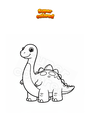Dibujo para colorear Dinosaurio imaginario