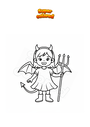 Dibujo para colorear Disfrazarse de diablo