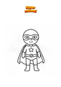 Dibujo para colorear Disfrazarse de héroe enmascarado