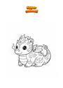 Dibujo para colorear Dragón de fuego recién nacido