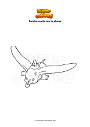 Dibujo para colorear Dumbo vuela con la pluma