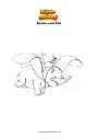 Dibujo para colorear Dumbo vuela feliz