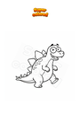 Dibujo para colorear Estegosaurio divertido