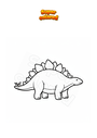 Dibujo para colorear Estegosaurio