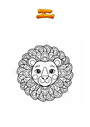 Dibujo para colorear Fantasía León Mandala Zentangle