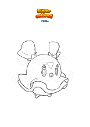 Dibujo para colorear Pokemon Flittle
