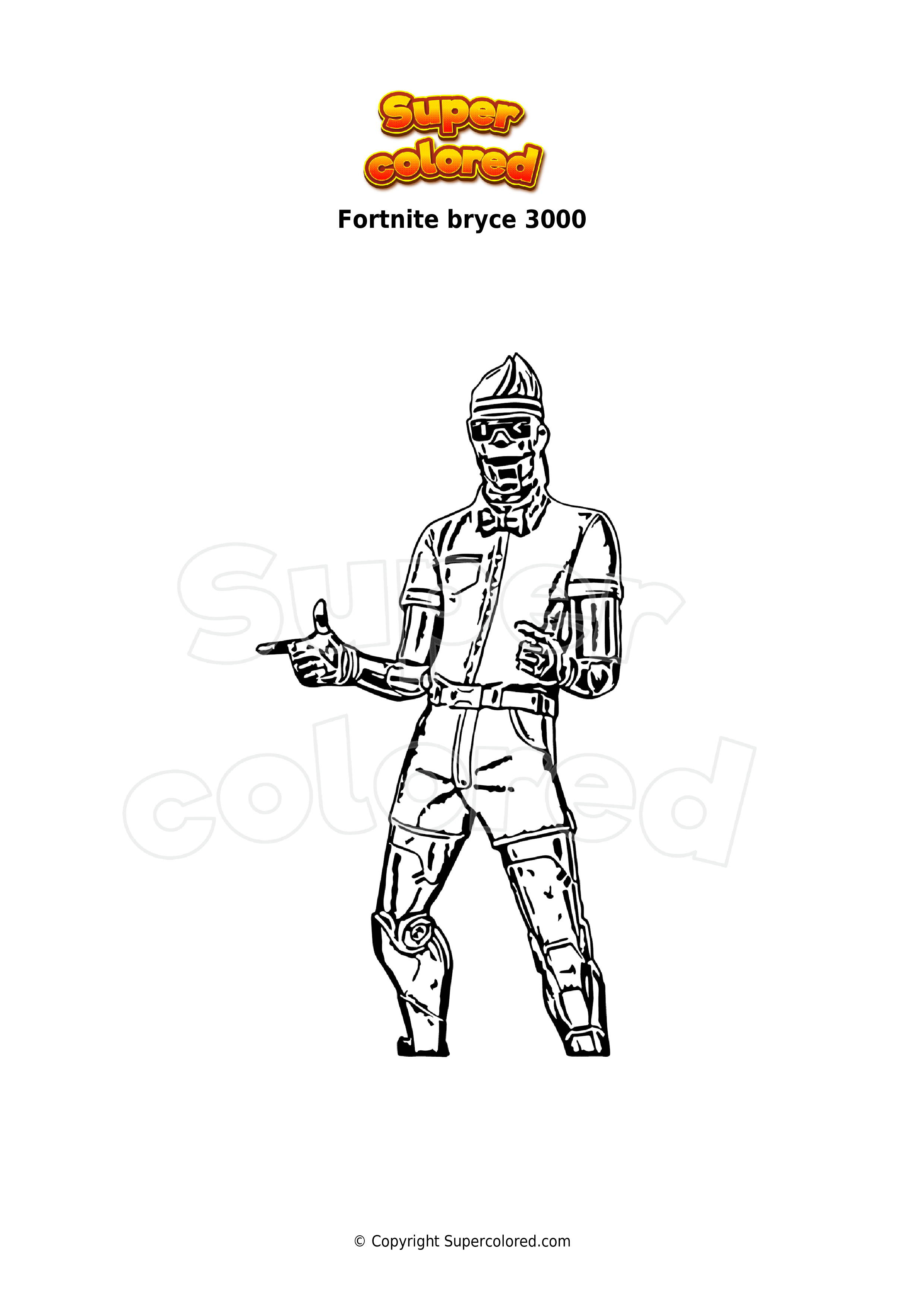 Dibujo para colorear Fortnite bryce 3000 - Supercolored.com