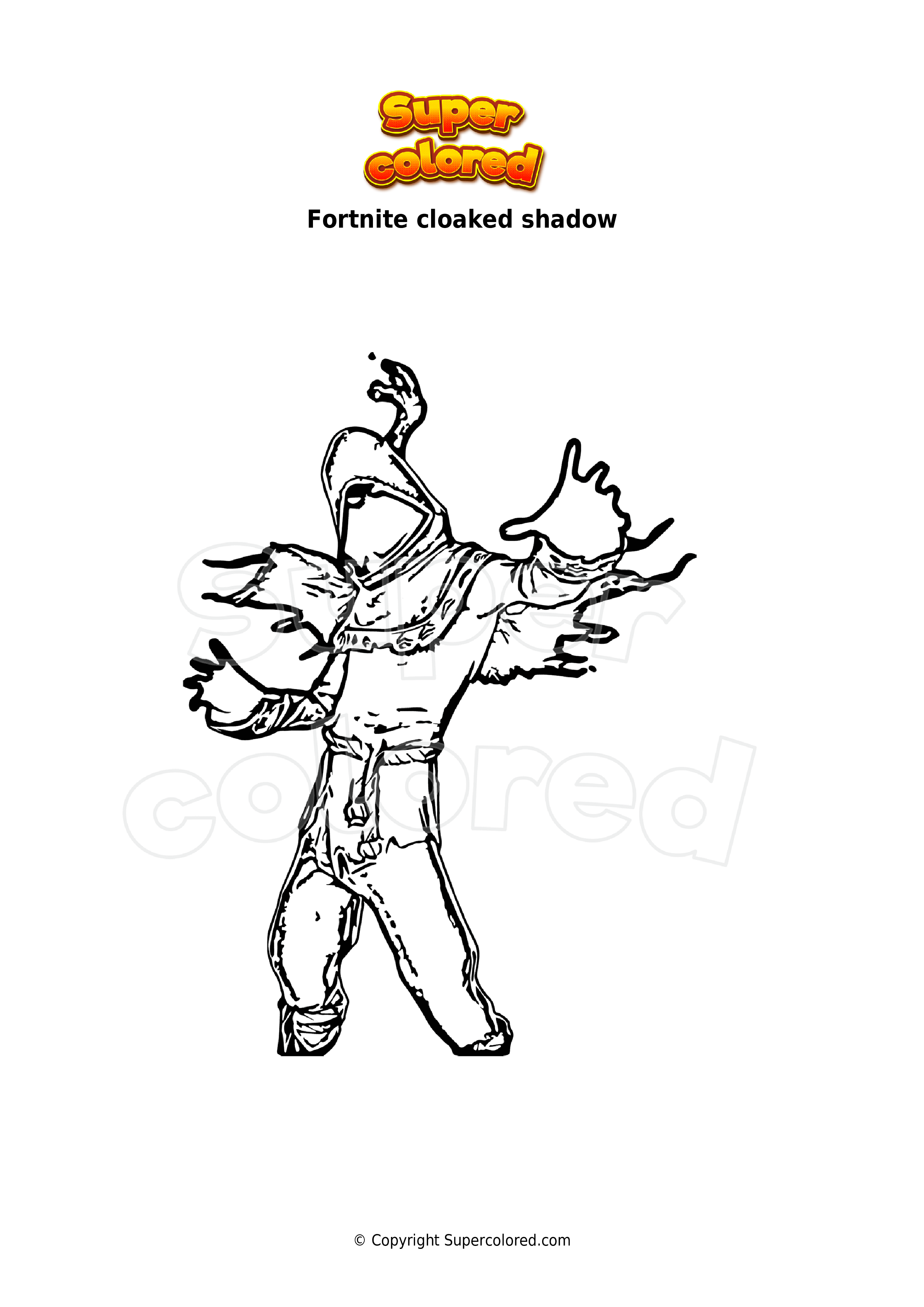 Dibujo para colorear Fortnite cloaked shadow - Supercolored.com