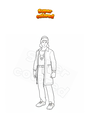 Dibujo para colorear Fortnite Dustin Henderson Stranger Things
