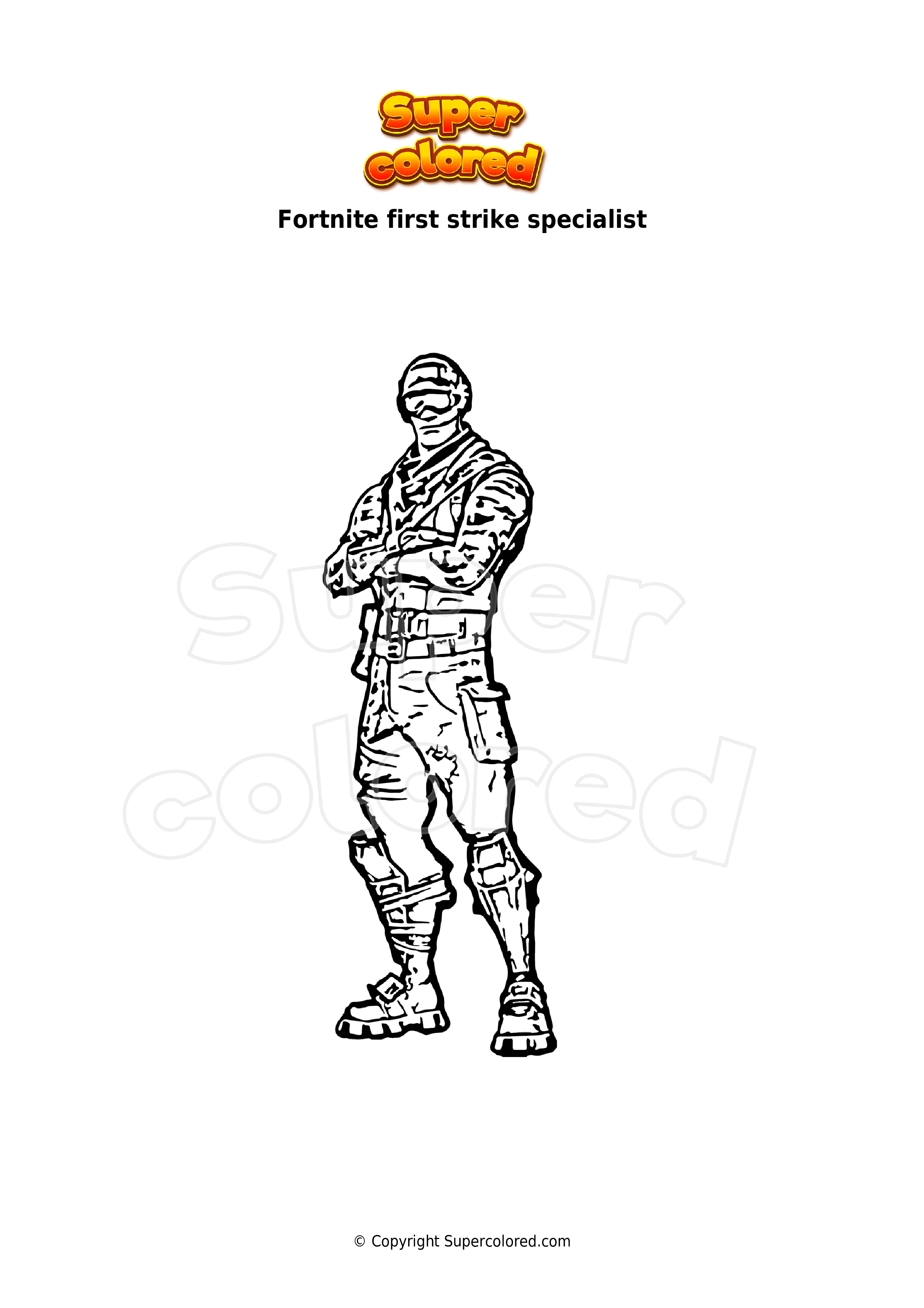 Dibujo para colorear Fortnite first strike specialist - Supercolored.com