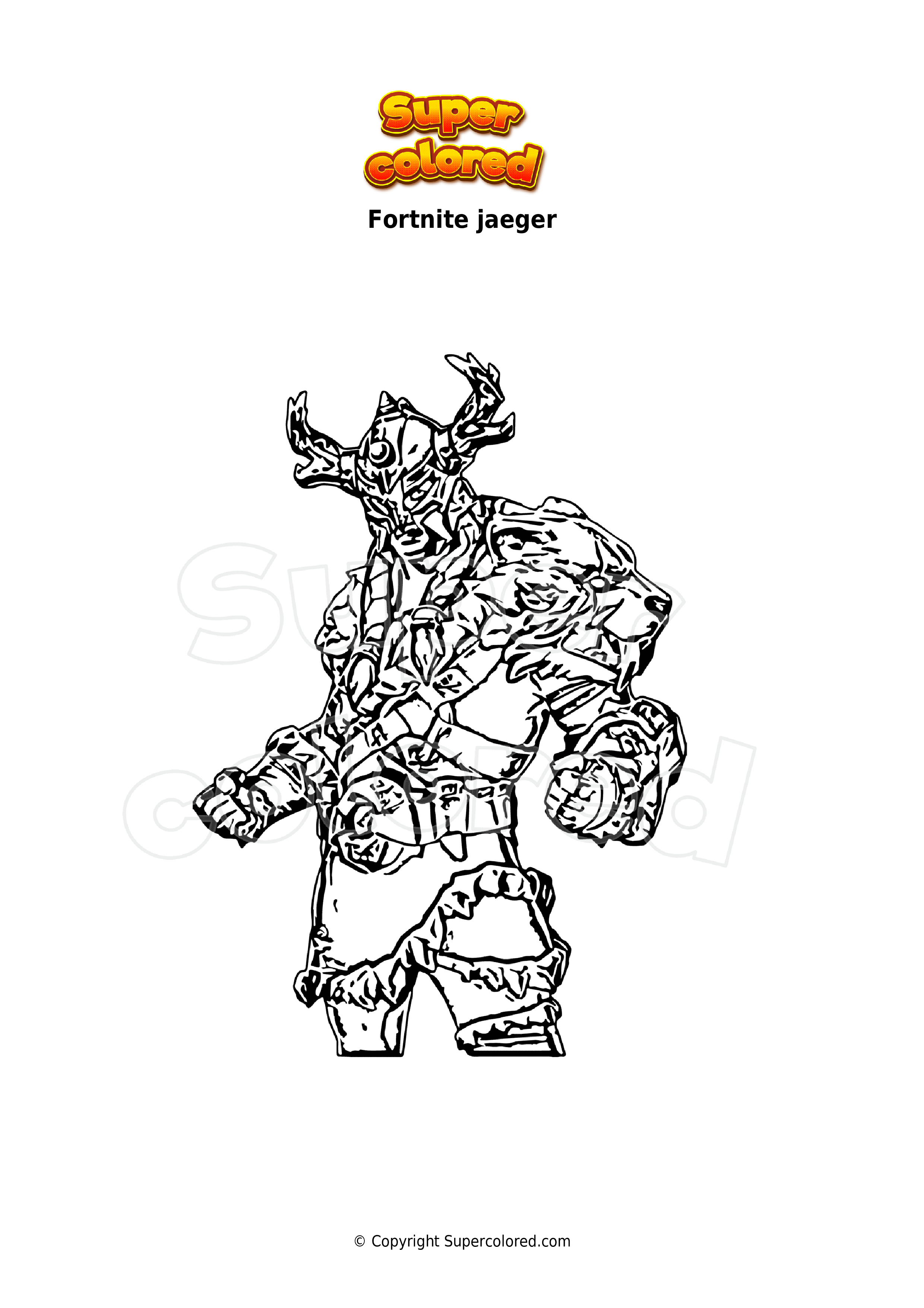 Dibujo para colorear Fortnite jaeger - Supercolored.com