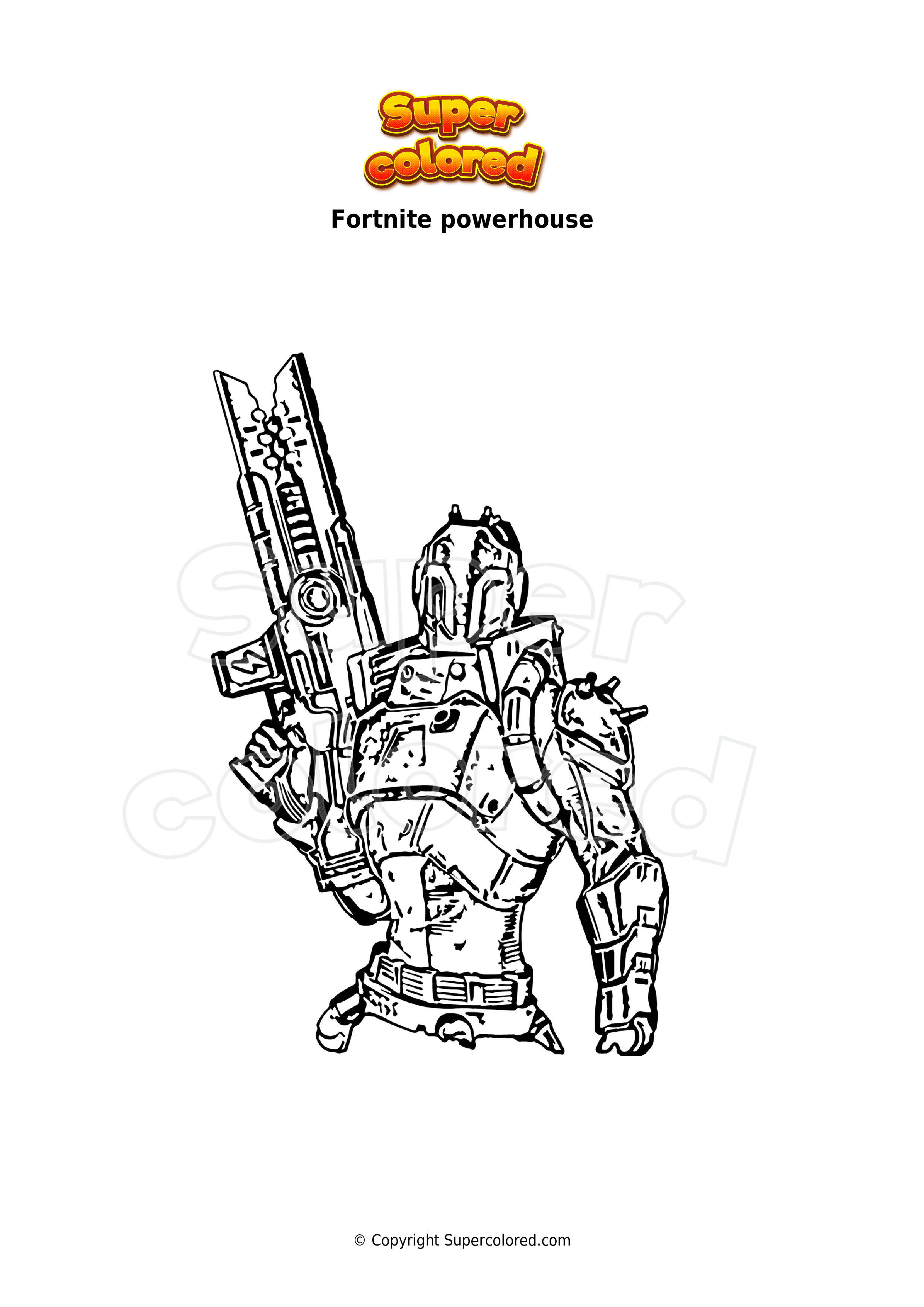 Dibujo para colorear Fortnite powerhouse - Supercolored.com