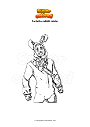Dibujo para colorear Fortnite rabbit raider
