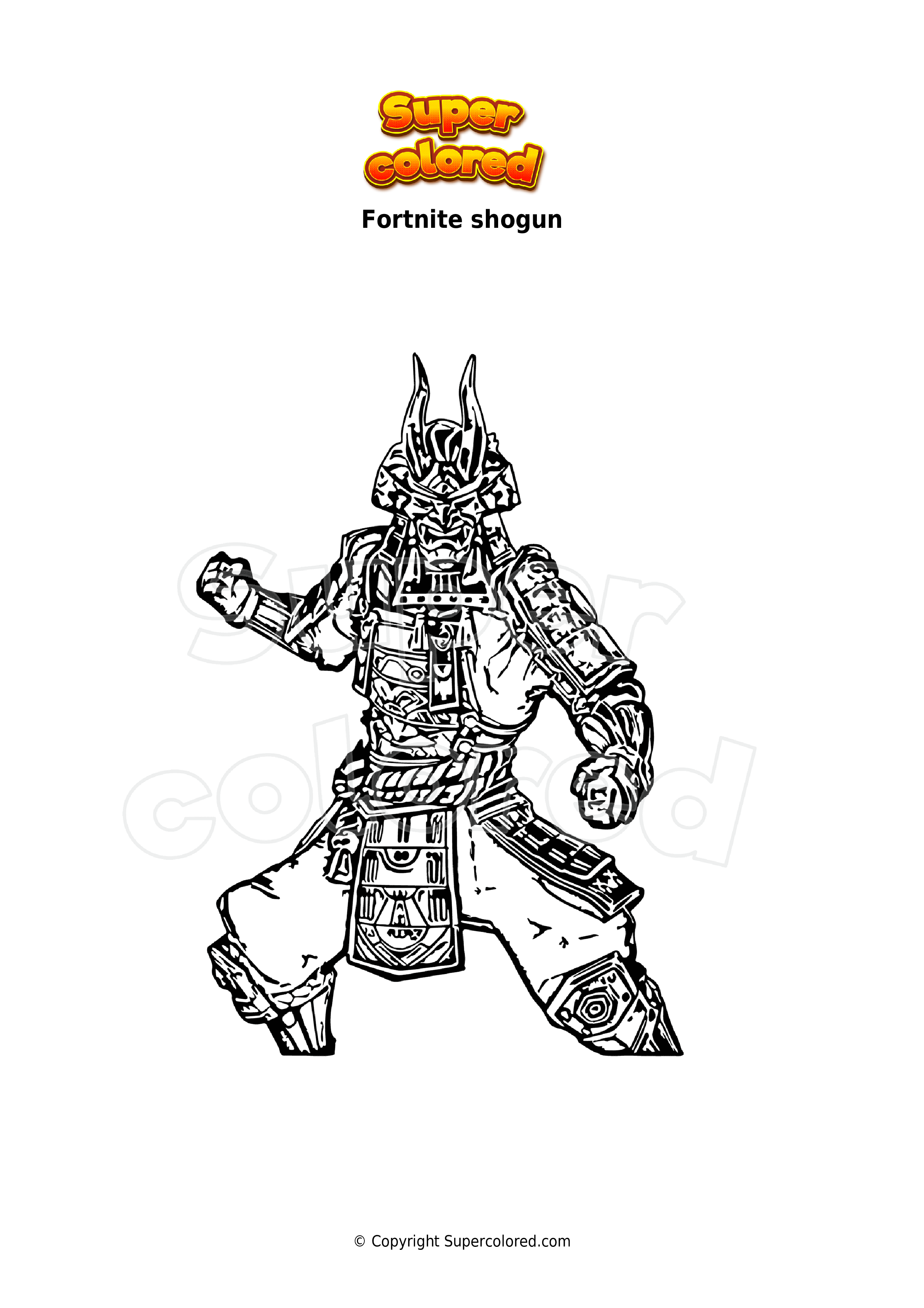 Dibujo para colorear Fortnite shogun - Supercolored.com